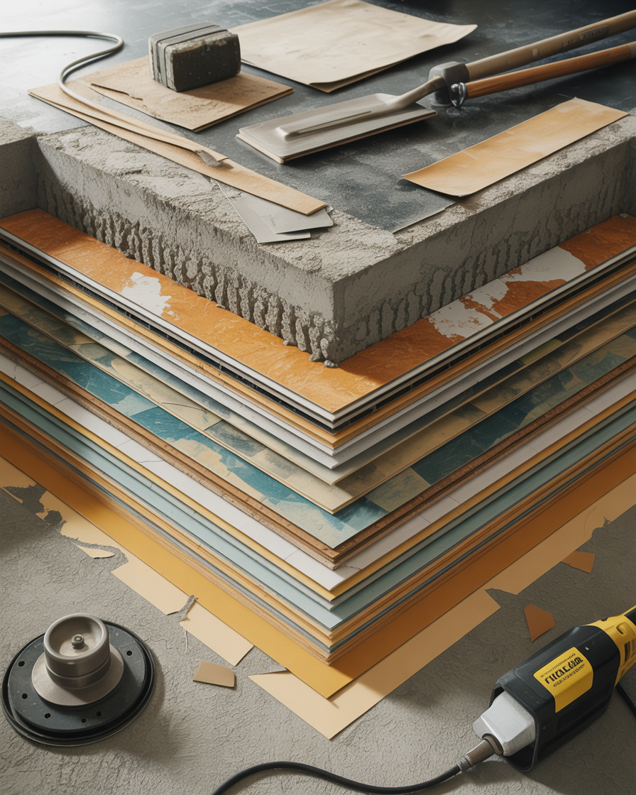 Vinyl Flooring Cross Section