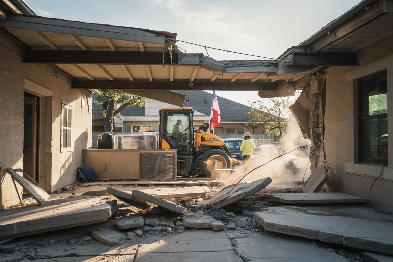 Controlled Demolition Patio Removal
